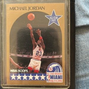 1990 nba hoops all star Michael Jordan #5 ERROR CARD!!!